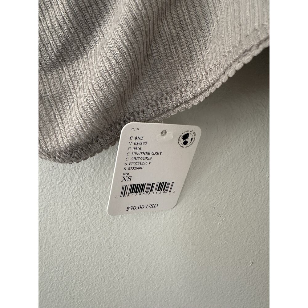 INTIMATELY FREE PEOPLE Ribbed Bralette XS Heather Grey - Picture 2 of 3